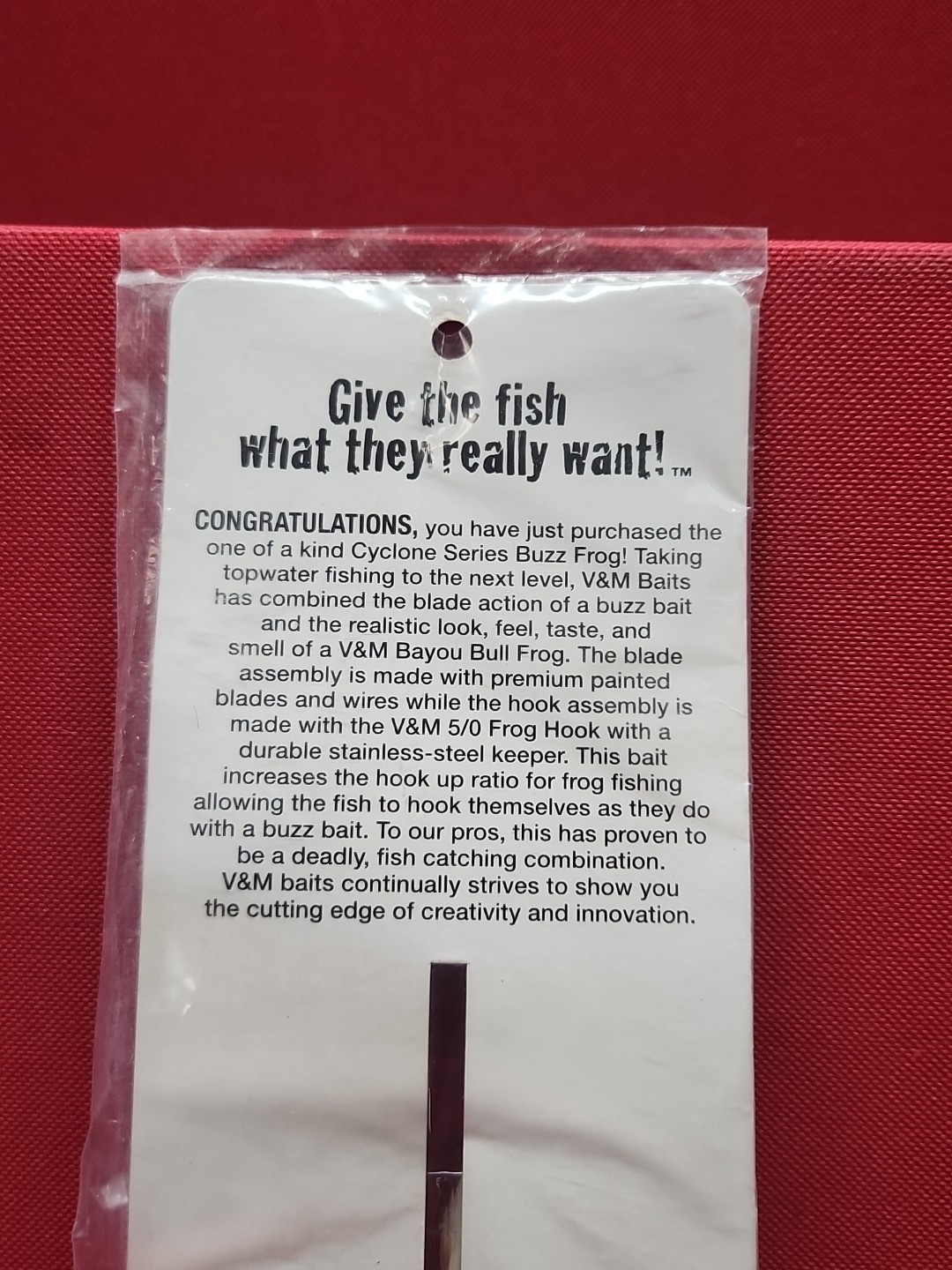 Vintage RARE Cyclone Series BUZZ FROG Buzzbait WHITE / WHITE "GHOST" NEW Orignal - Image 9