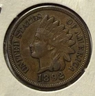 1892 Indian head cent - solid strike