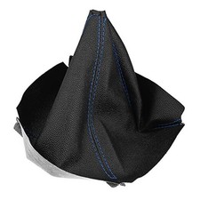 Universal Shift Boot Cover Car Shift Knob Boot Dust Cover Seams Faux Blue