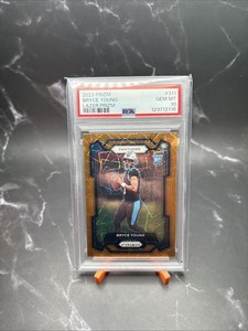 2023 PANINI PRIZM BRYCE YOUNG #311 ROOKIE ORANGE LAZER PRIZMS SP PSA 10 GEM MT