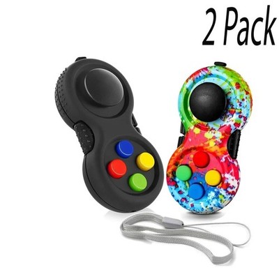 2pcs Fidget Controller Pad Stress Reducer Classic Game Pad Anti-anxiet for ADD