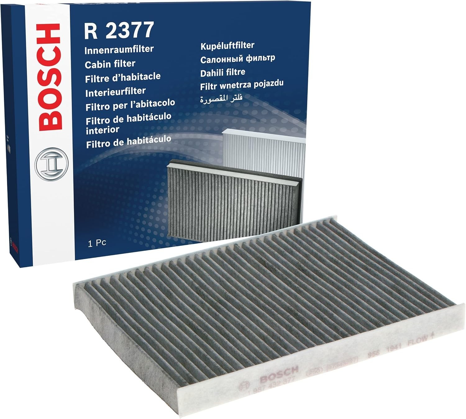 Bosch R2377 Cabin Filter Activated Carbon Pollen Dust Odor Car Air Filter New