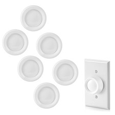 6 PCS RK-WH Rotary Dimmer Knob Replacement for White-6