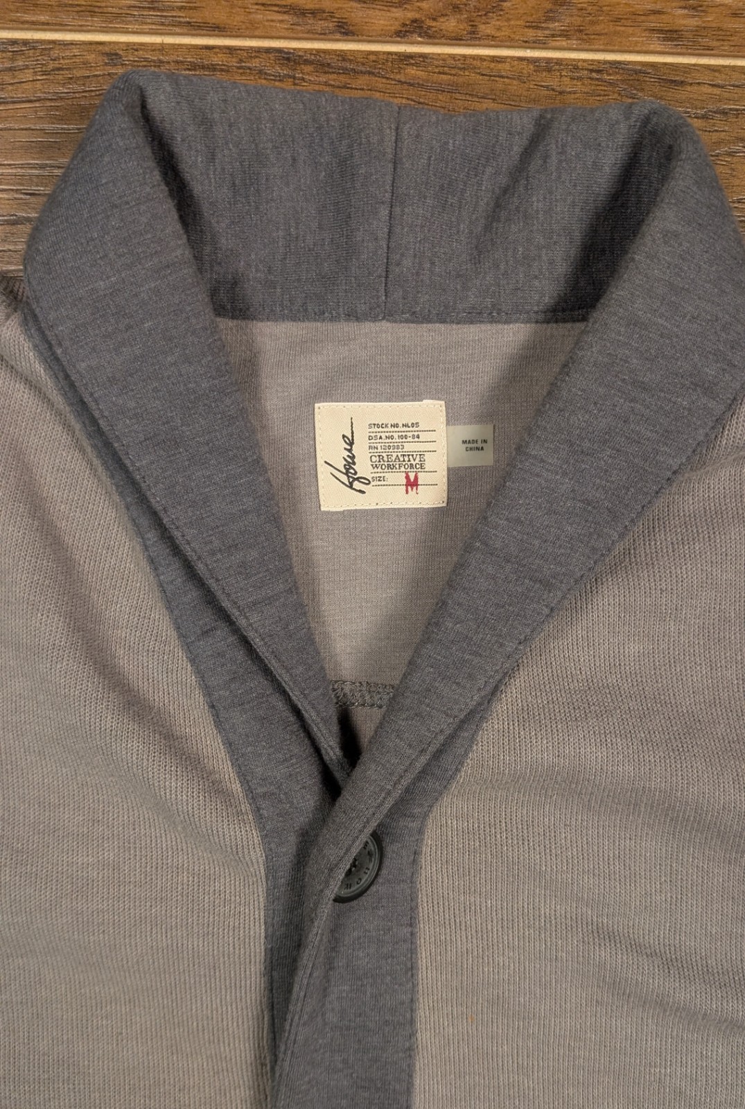 Howe Creative Workforce Medium Gray Cardigan Swea… - image 4