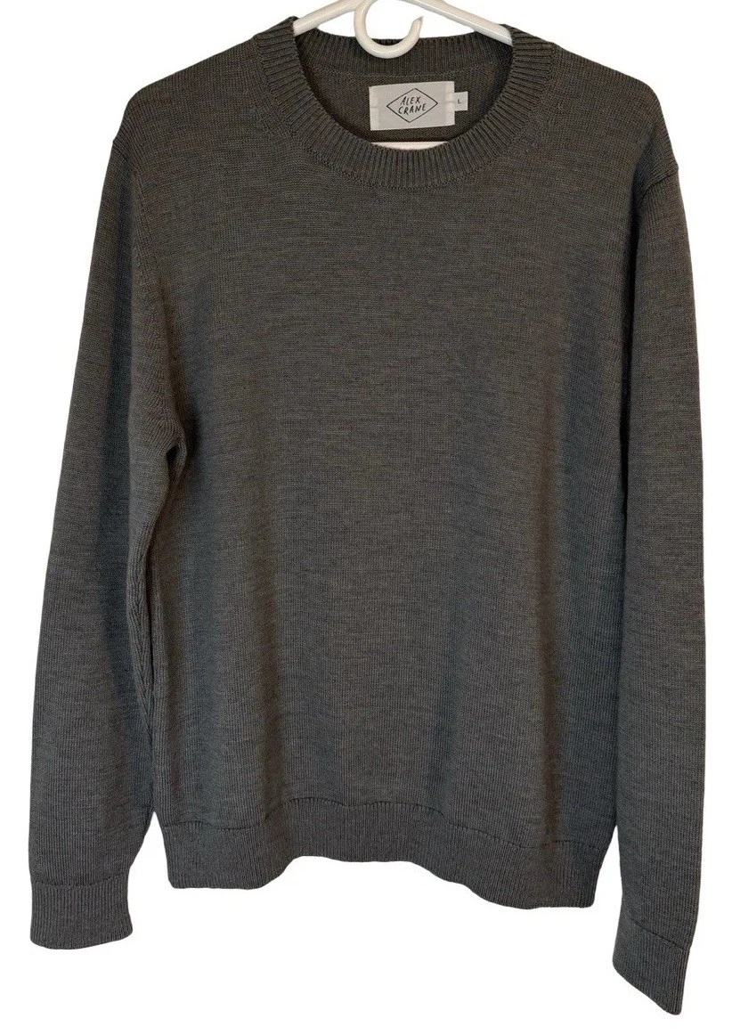 Alex Crane Pullover Sweater Mens L 100% Italian Merino Wool 🇺🇸 Made Wolf Gray
Opens in a new windo