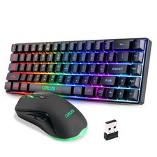 CHONCHOW 60 Wireless Gaming Keyboard and Mouse Combo,LED Backlit Rechargeabl...