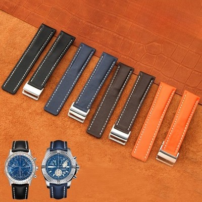 High Quality Genuine Leather Watch Straps Mens Wrist Band 22/24mm for Breitling