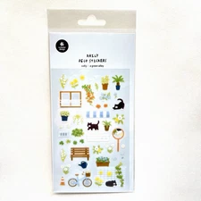 Suatelier Black White Cat Stickers Junk Journal Journaling Scrapbooking