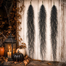 Fake Spanish Moss - 3 PCS Black Halloween Hanging Spanish Moss