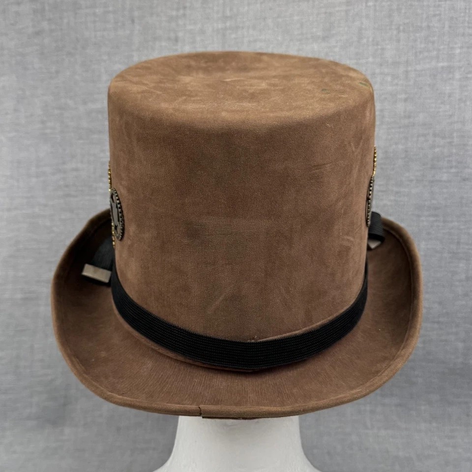 Стимпанк шляпа и очки комплект дух Хэллоуин коричневый костюм косплей викторианской - Изображение 4 из 4