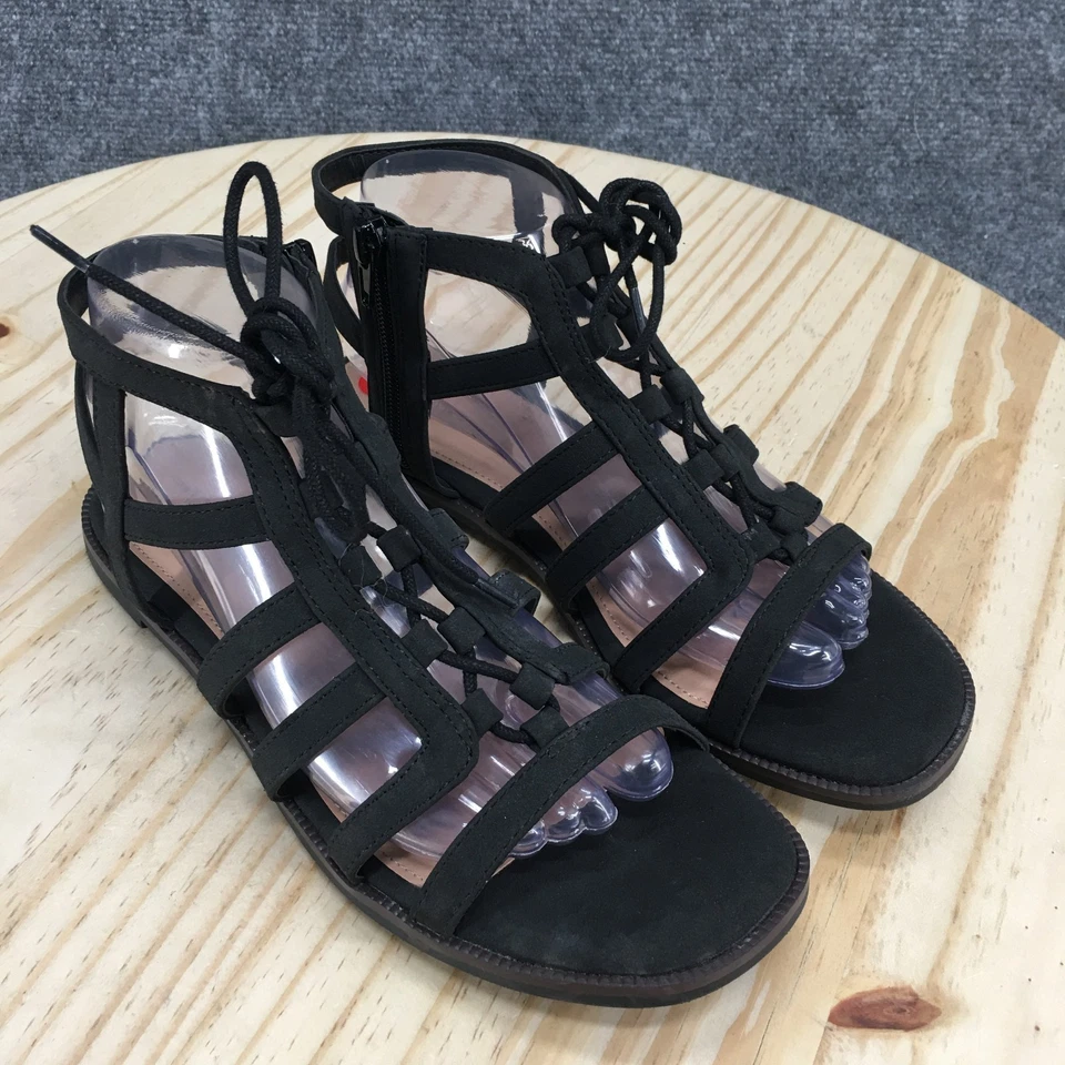 Sandalias Maurices para mujer 8,5 M Cassidy enjauladas gladiador negras imitación cuero informales Foto 3 de 4