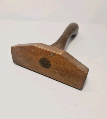 Vintage D. Clark Craftsman Made Holzfurnierhammer - beschädigt