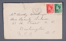 MayfairStamps Great Britain 1937 Glasgow to Washington DC Cover aaw_11731