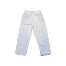 Zara women's Pants Trousers size M white cropped pockets Casual Summer Linen 