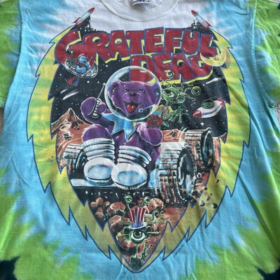 Vintage 90s Grateful Dead Cosmic Charlie 1997 Tie Dye Shirt Bear