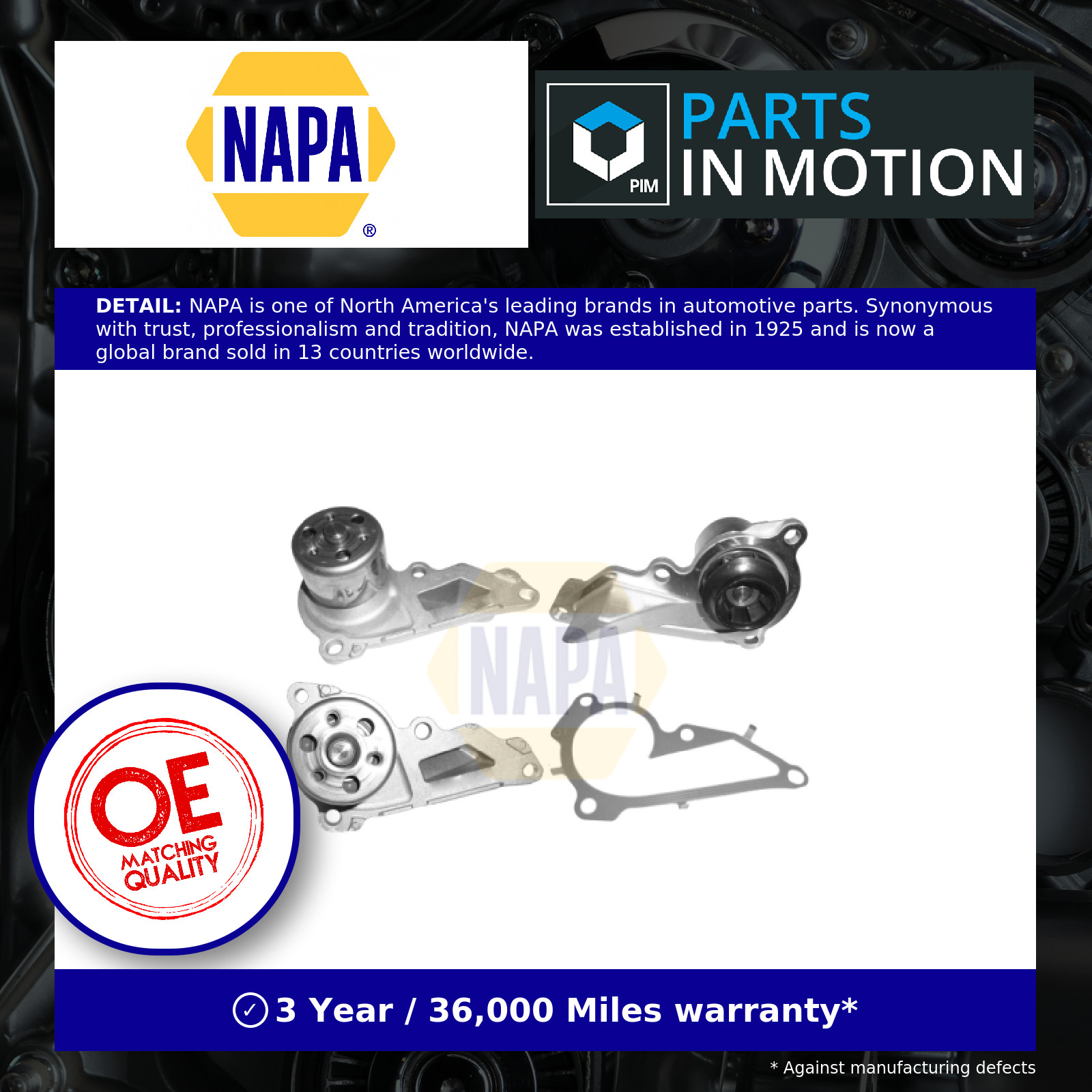 Water Pump fits NISSAN JUKE F16 1.0 2019 on HR10DDT Coolant NAPA 2101000Q3K New - Image 7