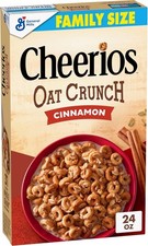 24 oz, Family Size, Whole Grain, Oat Crunch Cinnamon Cereal