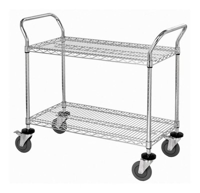Quantum Storage Systems - WRC2436-2 - Quantum Storage Wire Shelving Mobile Cart