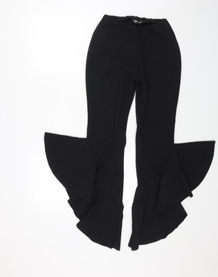 Style Wise Damen schwarz Polyester Hose Größe 10 L30 in Regular