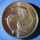 THREE DOLPHINS 2 TROY OUNCES .999 FINE SILVER INTAGLIO MINT 39MM