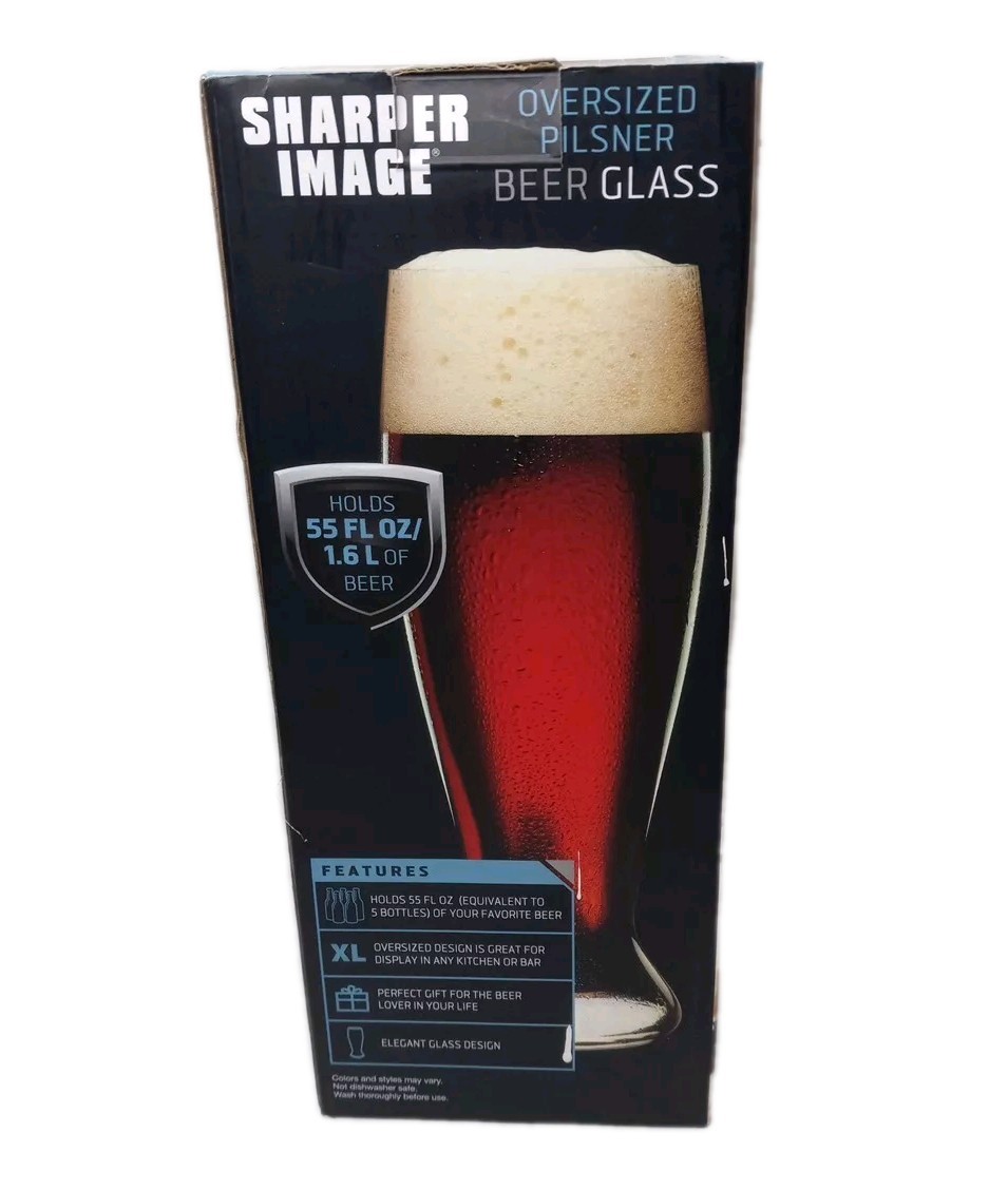 Sharper Image 55oz Oversized Pilsner Glass New in Box