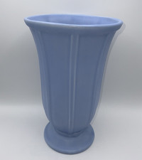 Rumrill Pottery Vase RH-8 Blue 8.5 Inches Vintage