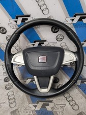 Genuine SEAT Ibiza MK4 Leather 3 Spoke Steering Wheel - 6J0 419 901 M OEM