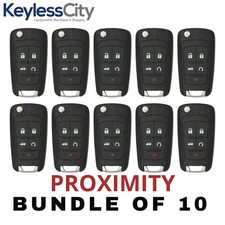 10 X 2010-2019 GM / 5-Button Flip Key / PEPS / PN: 13504199 / OHT01060512 / HU10