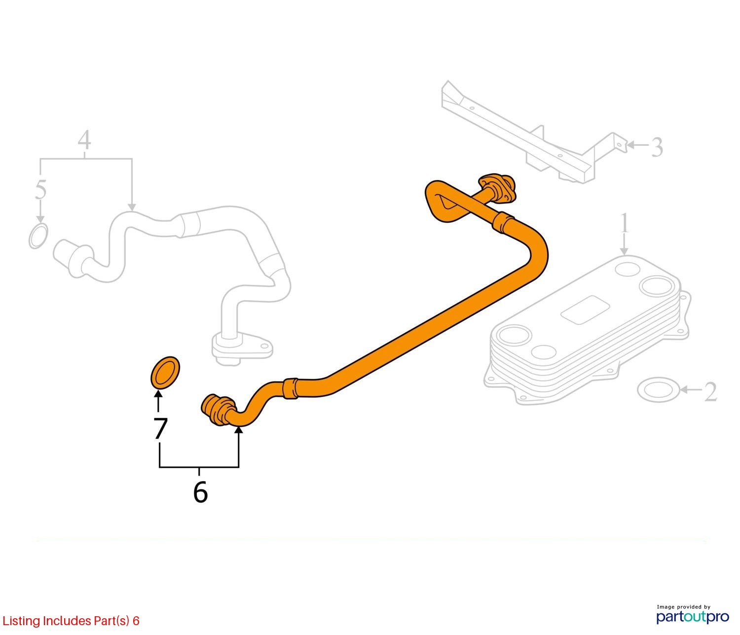 Audi R8 2008-2015 Oil cooler line
