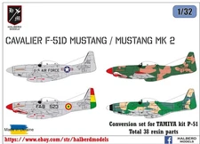 Cavalier F-51D Mustang / Mustang Mk 2 conversion 1/32 set for Tamiya kit P-51D