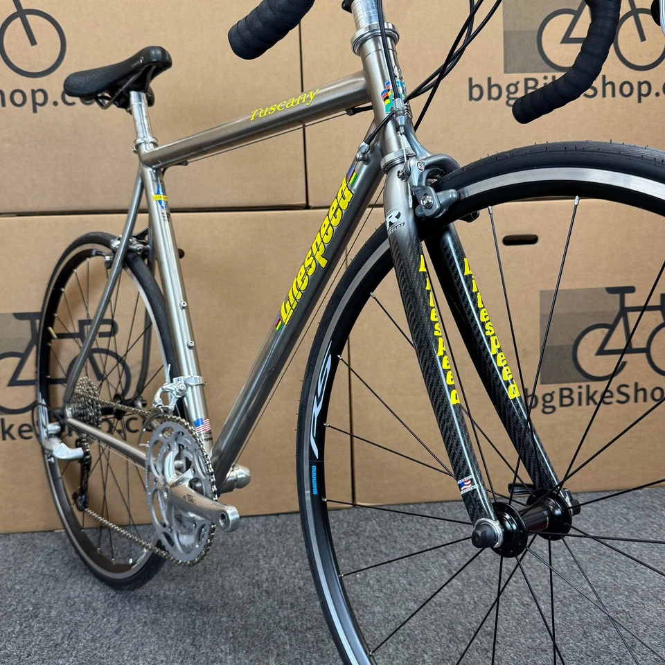 Bicicleta de carretera Litespeed Toscana usada, titanio, 56 cm Foto 3 de 4