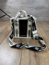 Borsa a tracolla Steve Madden Webber convertibile tote bag nera bianca ecopelle