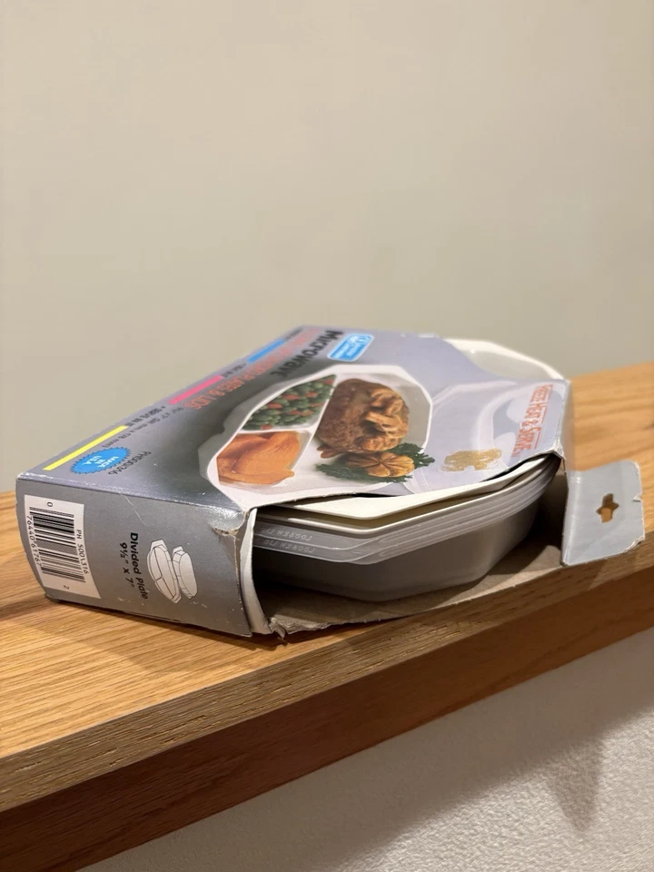 Vintage Anchor Ovenware Microwave 2 Long Life Divided Plates & Lids PH500/316 - Image 2 of 4