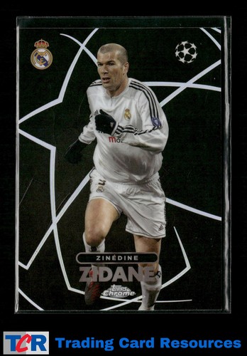 Zinedine Zidane #BE-9 2023 Topps Chrome UEFA Club Shadow Etch card