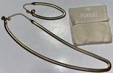 PURELEI • Złoto • ZESTAW• Stal nierdzewna • Naszyjnik i bransoletka