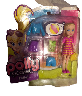 polly pocket doll play set Mattel beach wear outfits 2012 NIB