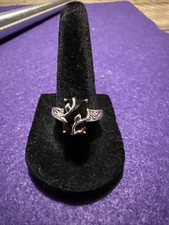 Brown Smoky Quartz With White Zircon Rhodium Over Sterling Silver Ring 3.33ctw