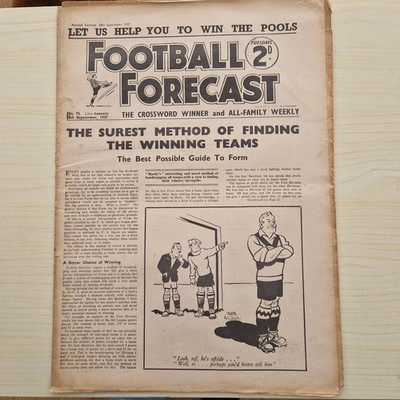 Fußball Prognose 28. September 1937 Nr.72 - Zeitung 24 Seiten - guter Zustand