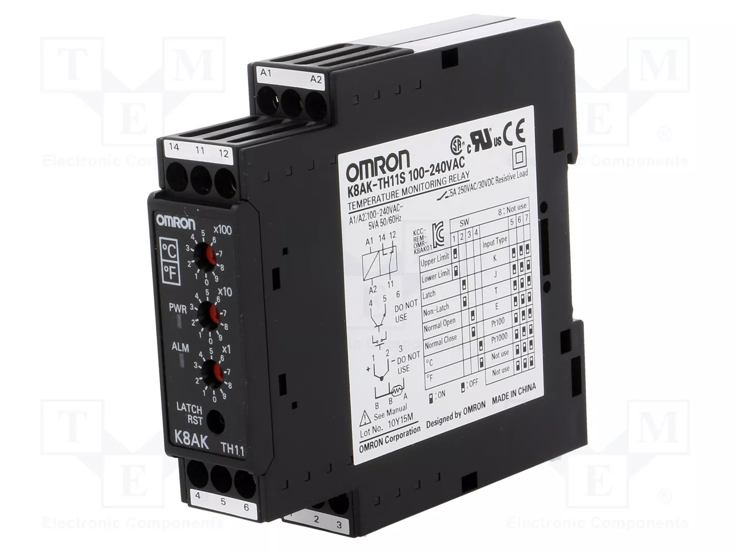 OMRON K8AK-TH11S-100-240VAC Temperature monitoring relay