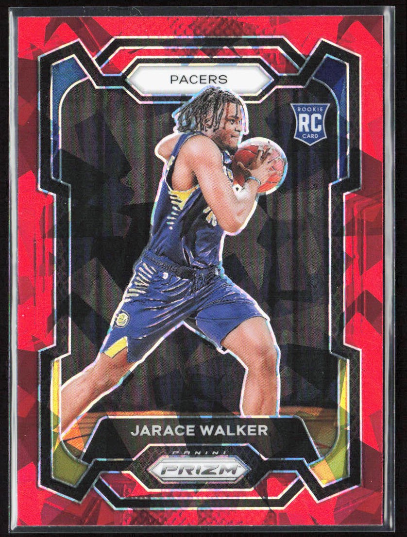 2023-24 Panini Prizm Jarace Walker Red Ice Rookie Card RC #168 Pacers