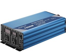 1500W Pure Sine Wave Inverter 12V to 110V with Built-in 5V/2.1A USB Port,Hard...