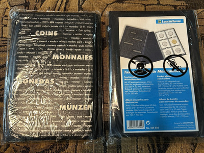 Leuchtturm 325026 Lot of 2 Coin Wallets for 2x2 Flips or Paper Holders - New!