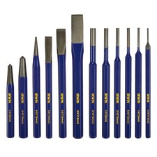 Irwin Irht82529 12-piece Punch And Chisels Set One Piece Forged