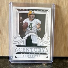 Brett Favre Panini National Treasures Century Materials Holo Silver 7/25 Patch