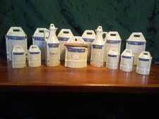 14 Piece Antique German Lusterware Canister Set