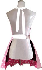 Hyzrz Lovely Sweetheart Retro Kitchen Aprons Woman Girl Cotton Polka Lilac