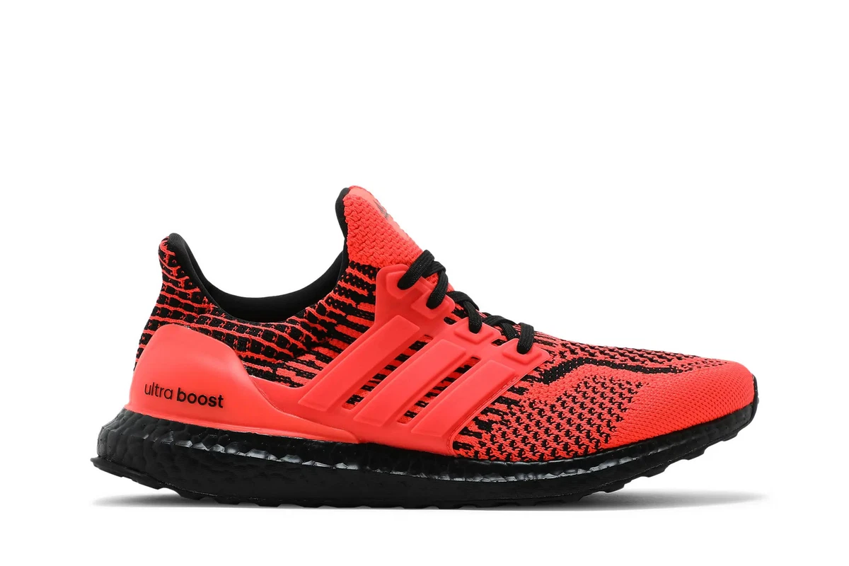 Adidas Ultraboost 5.0 DNA in a vibrant Solar Red and Core Black colorway adidas UltraBoost 5.0 DNA Black Solar Red | eBay main image 4