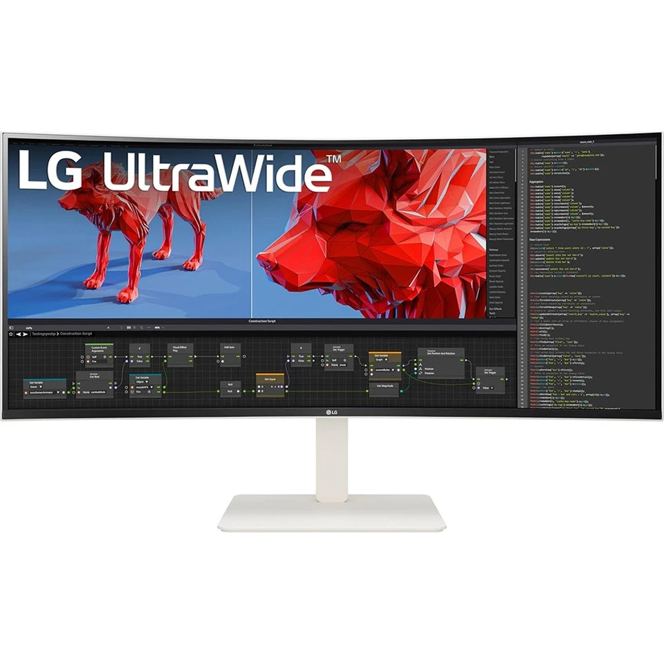 LG 38" UltraWide (38WR85QC-W) Curved Monitor with WQHD Nano IPS Display - Open B