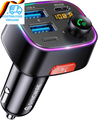 SYNCWIRE Bluetooth 5.3 Fm-Transmitter-Autoladegerät 48W (PD 36W&12W) Dualer Usb-