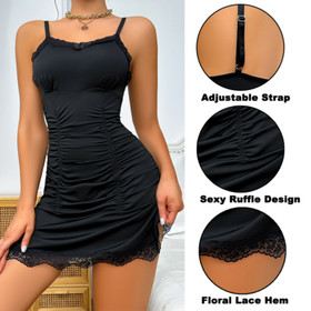 Women's Sexy-Lingerie Babydoll Bodycon Sleepwear Underwear Lace Dress Nightwear
